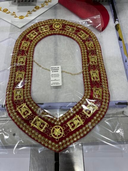 SHRINER COLLAR WITH DOUBLE RHINESTONES